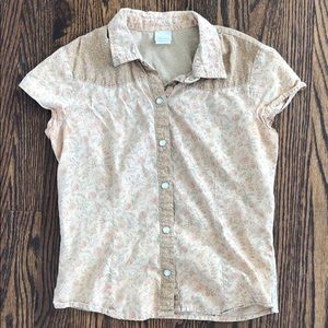 Billabong western short sleeve blouse